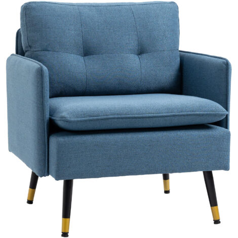 Fauteuil design ELEKTRA bleu (1/5)