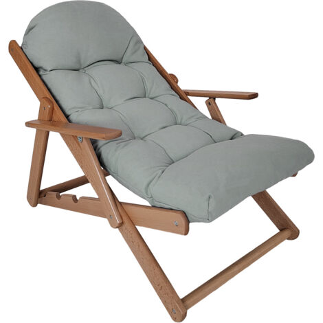 Fauteuil inclinable pliant DENZEL gris (1/5)