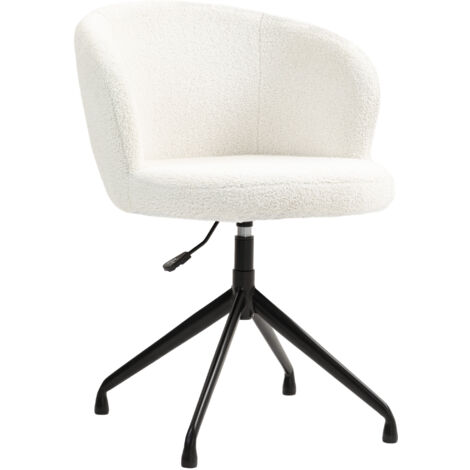 Chaise de bureau LANA blanc crème (1/5)