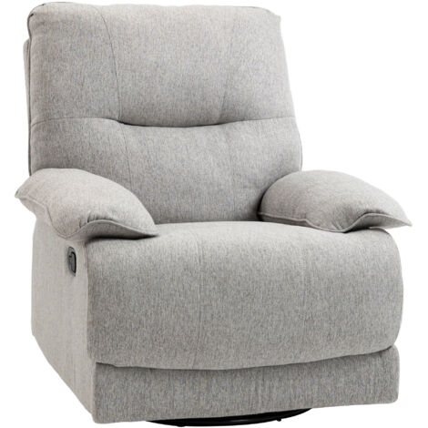 Fauteuil de relaxation CLEMENT gris clair (1/5)
