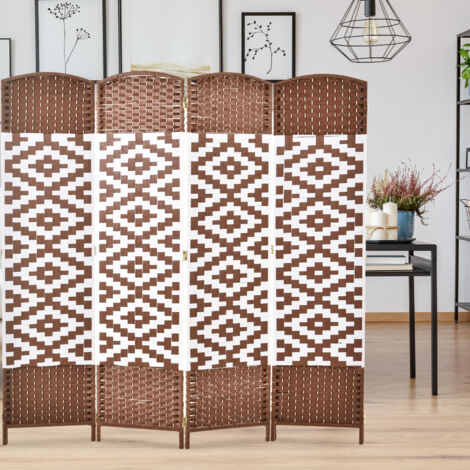 LZQ Paravent en Tissu D'intérieur et D'extérieur Écran Partition 4