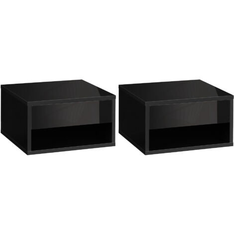 Tables de chevet murales TROOPER noires (1/5)