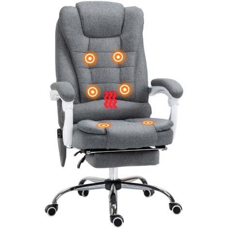 Fauteuil de bureau massant CORLEONE gris (1/5)