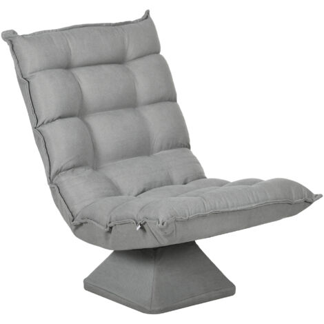 Fauteuil lounge design ANGELE gris clair (1/5)