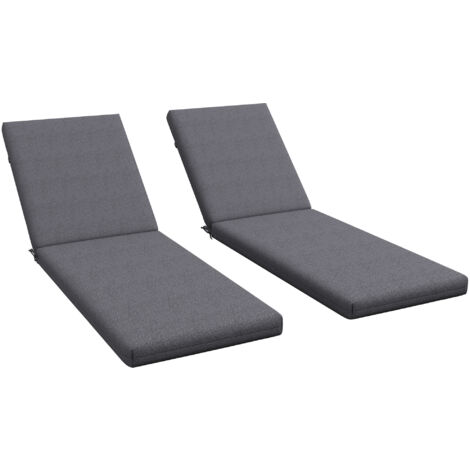 Lot de 2 matelas pour transat ROBIN gris (1/5)
