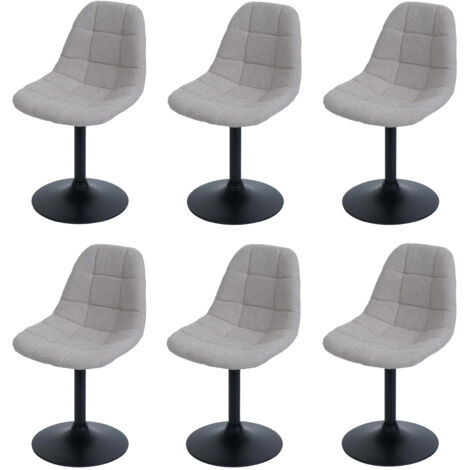 Lot De 2 Chaises De Salle à Manger Hwc-a60, Chaise De Cuisine Chaise Pivotante, Acier Mvg Tissutextile Chenille (465gm²) ~ Gris Foncé