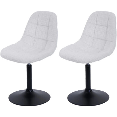 Lot de 2 chaises de salle à manger HWC-A60, chaise de cuisine chaise pivotante, acier MVG tissu/textile chenille (465g/m (1/2)