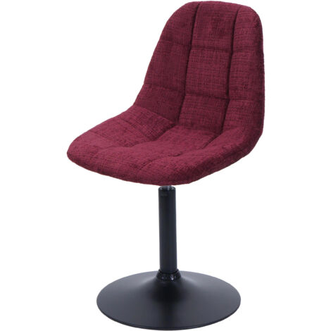 Chaise de salle à manger HWC-A60, chaise de cuisine chaise pivotante, acier MVG tissu/textile chenille (465g/m²) borde (1/2)