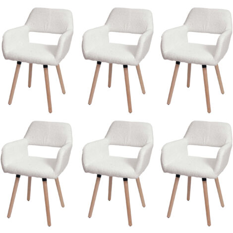 Lot De 6 Chaises De Salle à Manger HWC-K30 - Pivotantes 180°, Tissu, Design Moderne, Choix Couleur