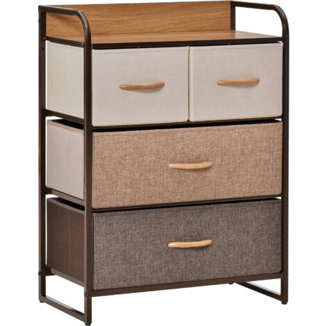 Commode chiffonnier 4 tiroirs LUCY multicolore (1/5)