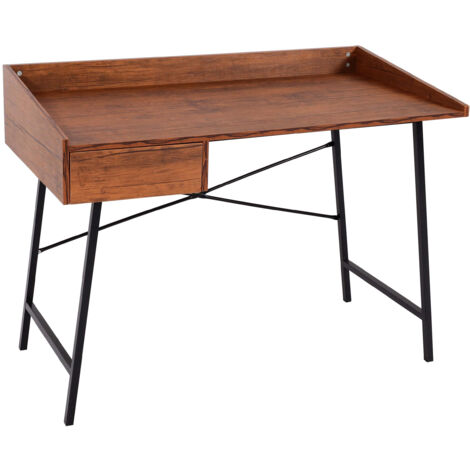Table de chevet HWC-J97, table de maquillage, tiroir structure 3D 98x114x60cm MVG-certifié brun (1/5)