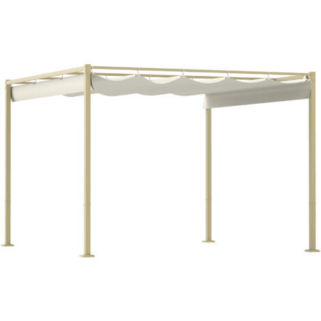 Pergola rétractable AMMY beige et kaki (1/5)