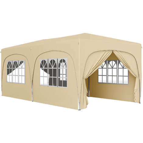 Tonnelle pop-up pliante 6 fenêtres DARI sable (1/5)