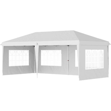 Tonnelle pop-up pliante 4 fenêtres KOMO blanche (1/5)