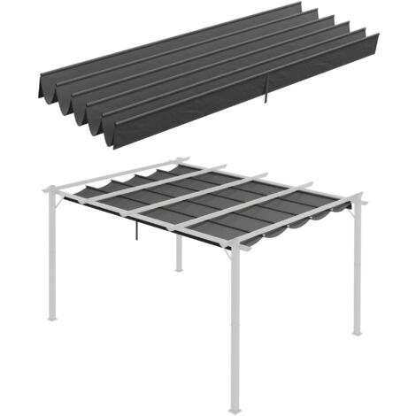 Toile de rechange pour pergola rétractable 4x3m – Toile en polyester haute densité 180 g/m² imperméabilisée – 10 niveaux de drainage – MH