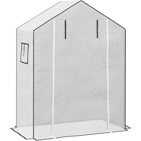 Bâche de remplacement serre de jardin dim. 140L x 73l x 190H cm PE (1/5)