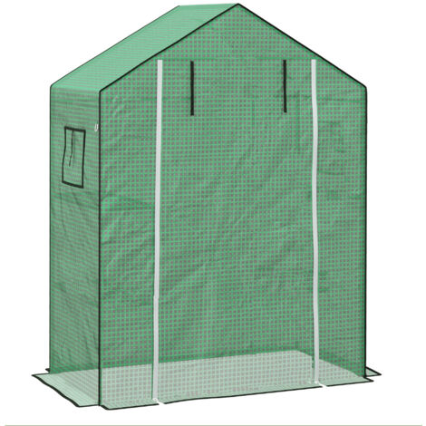Bâche de remplacement serre de jardin dim. 140L x 73l x 190H cm PE (1/5)