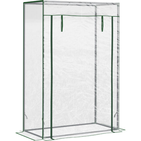 Serre de jardin à tomates acier thermolaqué vert PVC transparent (1/5)