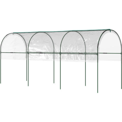 Serre de jardin à tomates acier thermolaqué vert PVC transparent