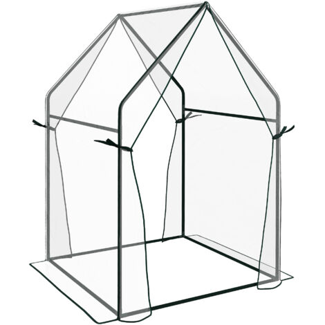 Serre de jardin balcon terrasse serre pour tomates double porte acier PVC