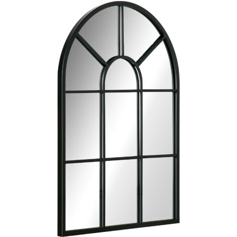 Miroir mural style verrière FAGGIA noir (1/5)