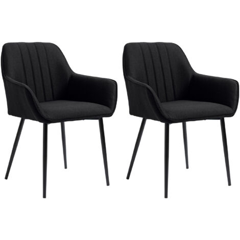 Lot de 2 chaises design EBONY noires (1/5)