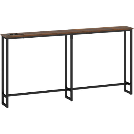 Table console design avec port USB HECTOR marron (1/5)