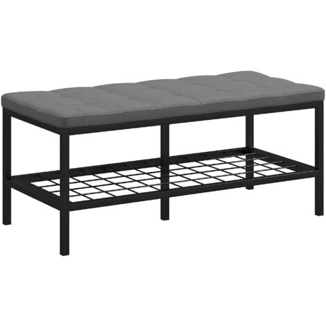 Banc à chaussures BRAKY gris et noir (1/5)