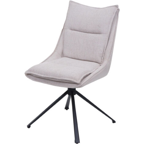 Chaise de salle à manger HWC-N71, chaise de cuisine, pivotante, tissu / textile (420g/m2) (1/3)