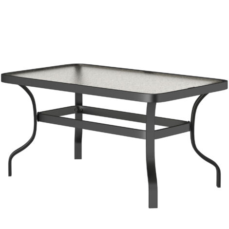 Table basse de jardin RYVIOS noire (1/5)