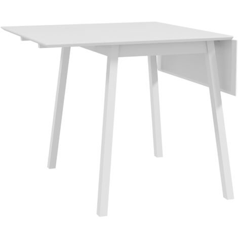 Table à manger pliante 1 abattant SYMPAL blanche (1/5)