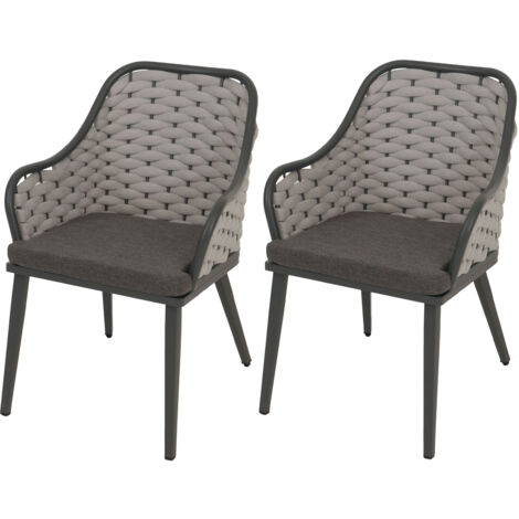 Set de 2 chaises de jardin en aluminium HWC-O16, chaise d'extérieur, olefin (200 g/m2) cor (1/5)