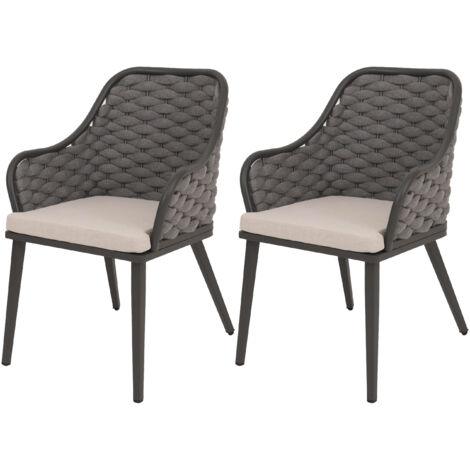 Set de 2 chaises de jardin en aluminium HWC-O16, chaise d'extérieur, olefin (200 g/m2) cor (1/5)