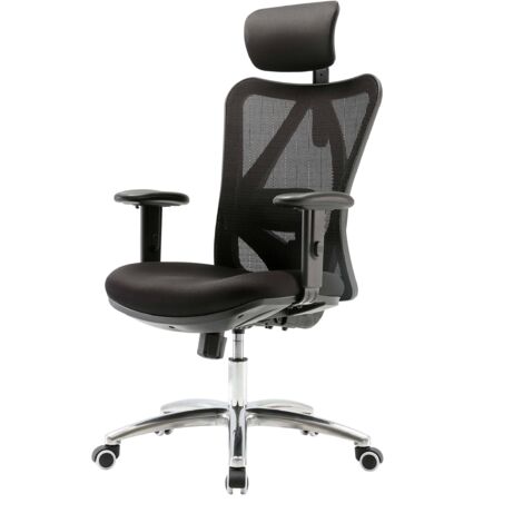 Chaise de bureau SIHOO Chaise de bureau, ergonomique, soutien lombaire réglable, charge max. 150kg (1/5)