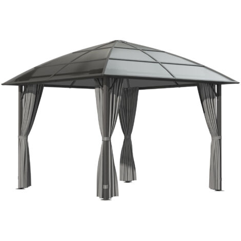 Pavillon de jardin PALINI noir et gris (1/5)