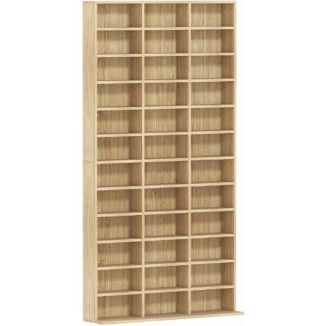 Etagère à compartiments réglables SALMA effet bois clair (1/5)