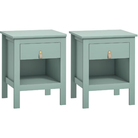 Lot de 2 chevets LIVIA vert et or (1/5)