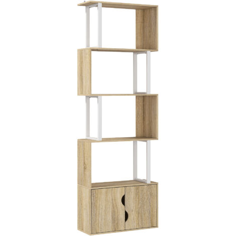 Etagère Zig-Zag 5 niveaux SWEEN effet bois naturel (1/5)
