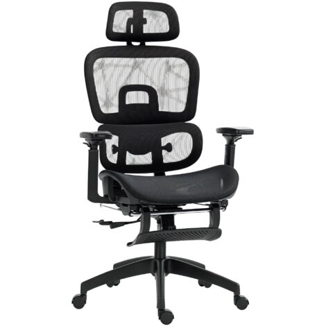 Fauteuil de bureau ergonomique grand confort EVAN noir (1/5)