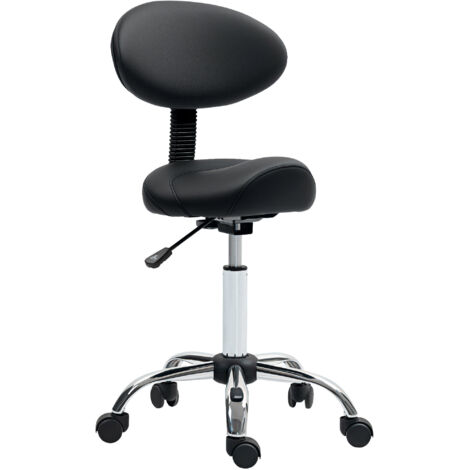 Tabouret à roulettes professionnel SHANON noir
