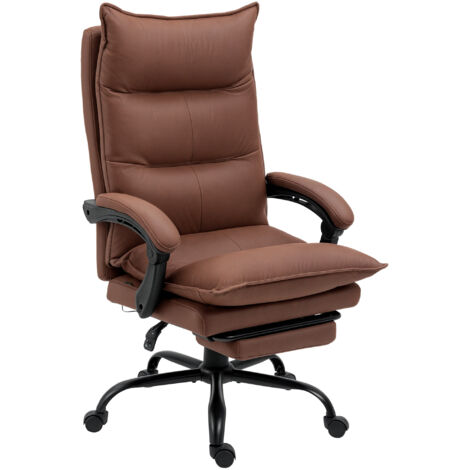 Fauteuil de bureau massant chauffant JANUO marron et noir (1/5)