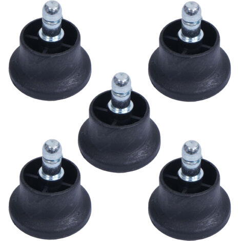 Lot de 5 patins de sol HWC-K72 au lieu de roulettes - stabilité ferme pour chaise de bureau/de salle à manger, patins de (1/5)