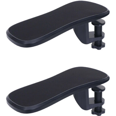 Lot de 2 repose-bras HWC-N75, pour bureau Support pour bras/poignets Repose-poignets Tablette ergonomique réglable (1/5)
