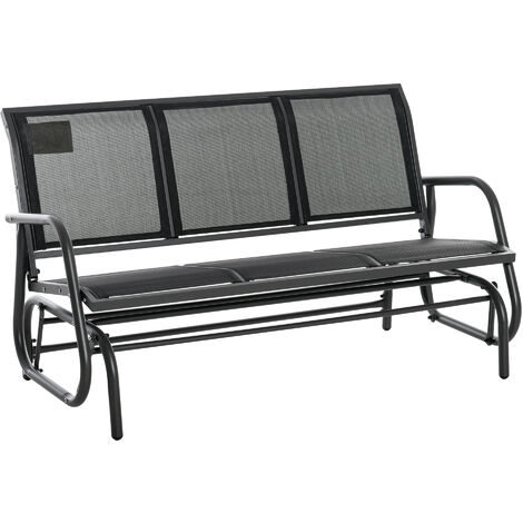 Banc à bascule design RYAN noir (1/5)