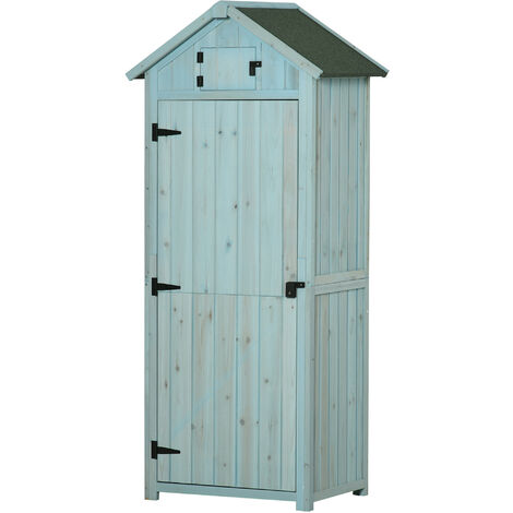 Armoire de jardin CORALINE sapin bleu et vert (1/5)