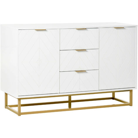 Buffet design APHRODITE blanc et doré (1/5)