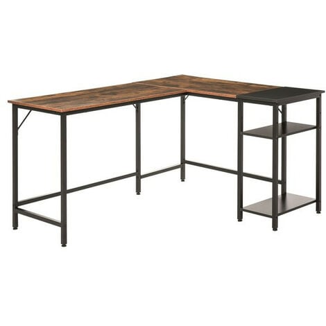 Bureau informatique design EDMOND brun et noir