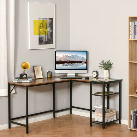 Bureau informatique design EDMOND brun et noir