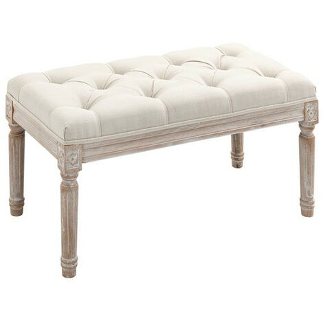 Tabouret repose-pieds ADRIANO beige (1/5)