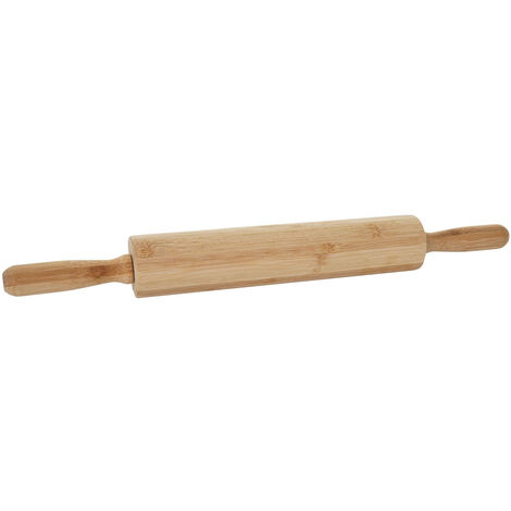 Rouleau à pâtisserie HWC-B71, rouleau en bois, bambou 44x5cm (1/5)